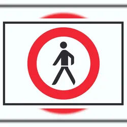 Für Fußgänger verboten Symbol Schild A2 (420x594mm)