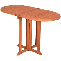 Gardenson Balkontisch , Holz , Teakholz , 120x60x75 cm , klappbar, platzsparend , Gartenmöbel, Gartentische, Balkontische