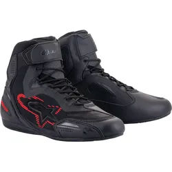 Alpinestars Faster 3 Rideknit Motorradschuhe, schwarz-grau-rot, Größe 47 für Männer