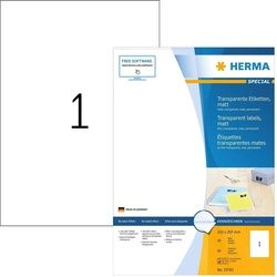 Herma, Etiketten, Universal-Etiketten Transparent 210 x 297 mm, 80 Blatt
