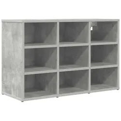 vidaXL Schuhschrank 77,5 x 30 x 51 cm Schuhschrank mit Regal mit Speicher Betongrau 103x30 grau