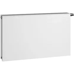 Kermi therm-x2 Line-V Ventilheizkörper Typ 12 – einreihig mit zwei Konvektoren, Bauhöhe 605 mm, Baulänge 3005 mm, Ventil Links, Weiß RAL 9016