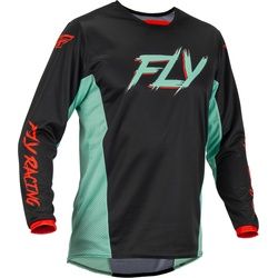 Fly Racing Kinetic S.E. Rave Motocross Jersey, schwarz-rot-grün, Größe L