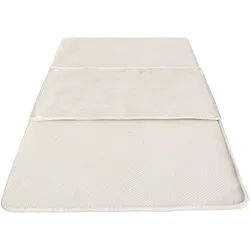 The White Stone Set mit 3 Schutzauflagen 120x75 cm Wasserdicht und Wiederverwendbar | Waschbar, Saugfähig, mit Befestigungsclips , Weiß , Textil , Rechteckig , 120x75 cm , antibakteriell , Schlafzimmer, Matratzen