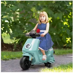 AIYAPLAY Elektro-Kindermotorrad 6V Kindermotorrad mit Scheinwerfer, Musik, Vor- und Rückwärtsgang, Belastbarkeit 25 kg, (1-tlg), für 1,5-3 Jahre Kinder, Grün grün