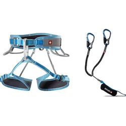 Ocun VIA Ferrata Twist Tech ECO Captur Pro Swivel SET grey / blue L-XL