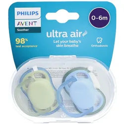 Philips Avent® Ultra Air Schnuller 0–6M Blau & Grün 2 Stück