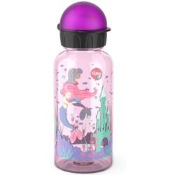 EMSA Kids Tritan Trinkflasche, 0,4 Liter, Auslaufsichere Wasserflasche frei von BPA und Schadstoffen, 1 Trinkflasche, Motiv: Meerjungfrau