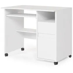 Vicco Schreibtisch Polo Weiß 91 x 59 cm , Holzwerkstoff , 6 Fächer , Rechteckig,Rechteckig , 91x77x59 cm , Büromöbel, Schreibtische, Computertische
