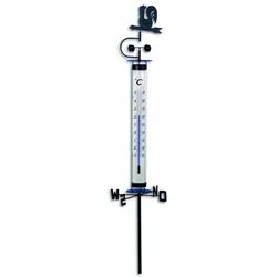 TFA Dostmann Gartenthermometer TFA 12.2035 Analoges Thermometer mit Wetterhahn und Windrad