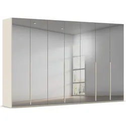 LeGer Home by Lena Gercke Kleiderschrank Schrank Garderobe Ankleide Schlafzimmer Flur SERINA Eyecatcher (3 verschiedene Ausstattungen BASIC/CLASSIC/PREMIUM (inkl. SOFT-CLOSE) in 6 Breiten (101 - 401 cm) mit Front Glas oder Dekor MADE IN GERMANY beige|grau 351 cm x 223 cm x 61 cm