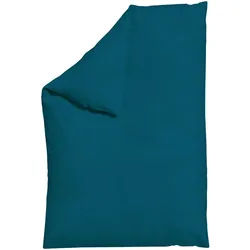 Schlafgut Bettdeckenbezug , Petrol , Textil , Uni , 135-140x200 cm , Textiles Vertrauen - Oeko-Tex®, AZO-frei, Bsci, Oeko-Tex® Standard 100, Oeko-Tex® Made IN Green , pflegeleicht, atmungsaktiv, bügelleicht, schadstoffgeprüft, weiche und anschmiegsame Oberfläche, bio , Heimtextilien, Bettwäsche & Leintücher, Bettwäsche, Jersey-bettwäsche
