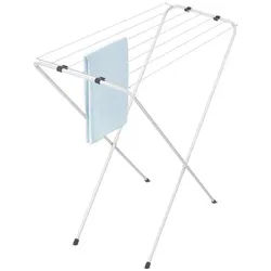Spetebo Wäscheständer Wäscheständer klein klappbar 6 m Trockenlänge - 88 x 83 cm, zusammenklappbar schwarz|weiß