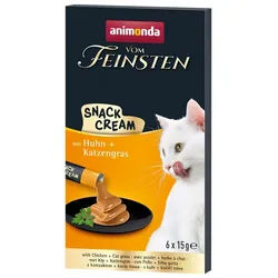 Animonda Snack Vom Feinsten Cream Adult Huhn & Katzengras | 66x 15g