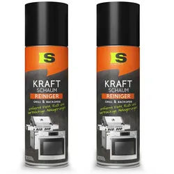 Spraytive 2x 500ml Reinigungsspray Backofen & Grillreiniger – Kraftschaum-Spray Backofenreiniger (Made in Germany)