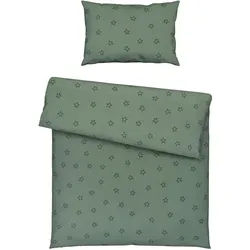 Patinio Babybettwäsche , Grün , Textil , Stern , 100x135 cm , Oeko-Tex® Standard 100 , bügelfrei, pflegeleicht, atmungsaktiv , Schlafen, Babybettausstattung, Babybettwäsche