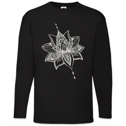 Urban Backwoods Langarmshirt Tattoo Flower Langarm T-Shirt Blume Pflanze Plant Art Tattooist (1-tlg) Tättowierer Studio Artist Floristin schwarz L