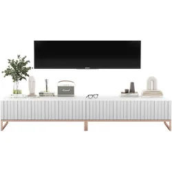 TV-LOWBOARD 2-er Set Elpis Weiß Matt Glamour 110 cm