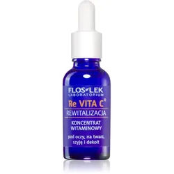 FlosLek Laboratorium Re Vita C Vitaminkonzentrat für den Augenbereich, Hals und Dekolleté 30 ml