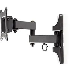 Nedis Vollbewegliche-TV-Wandhalterung 13 - 27 " | maximal unterstützes Bildschirmgewicht: 15 kg | kippbar | drehbar | ABS / Stahl | Schwarz