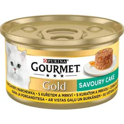 Purina Gourmet Gold Savoury Cake mit Huhn und Karotten 12 x 85g