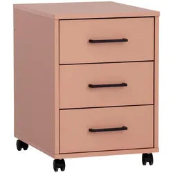 Mid.you Rollcontainer , Orange , Metall , 3 Schubladen , 40.1x57x50 cm , Büromöbel, Schreibtischcontainer, Rollcontainer