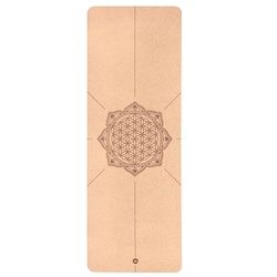 Yogamatte Kork, Blume DES Lebens 1 St braun