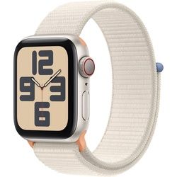 Apple Smartwatch »Watch SE GPS 40mm«, (Watch OS 10 Sport Loop) Apple Starlight