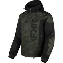 FXR Helium X 2-in-1 2025 Snowmobil Jacke, grün, Größe L für Männer