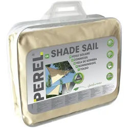 PEREL Sonnensegel, dreieckiges 5,6-11m2 Dreiecksegel Sonnenschutz-Segel Terrasse & Balkon beige 360 cm x 360 cm x 360 cm