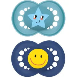 MAM Original 6+ months Schnuller Turquoise/ Dark Blue 2 St.