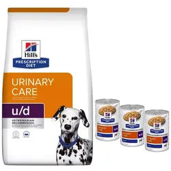 HILL'S PD Prescription Diet Canine u/d Urinary Care 10kg + HILL'S PD Prescription Diet Canine u/d 3x370g