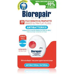 Biorepair Dental Floss Non-Waxed Ultra-Flat ungewachste Zahnseide für empfindliche Zähne Red 30 m