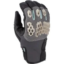 Klim Baja S4 2025 perforierte Mesh Leder-/Textil Enduro Motorrad Handschuhe, schwarz-grau, Größe XL für Männer