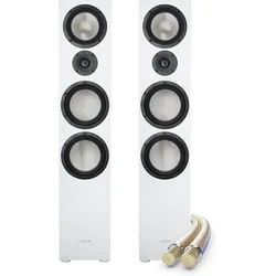 Canton GLE 90 Standlautsprecher Paar Weiß + Kabel Set