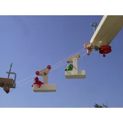 Spielzeug Kraul Experimentierkasten Mini Seilbahn 2 Wagen mit Station, Bausatz