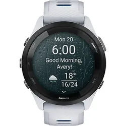 GARMIN Forerunner 265 Smartwatch Faserverstärktes Polymer Silikon, 22 mm, Steinweiss/Schwarz