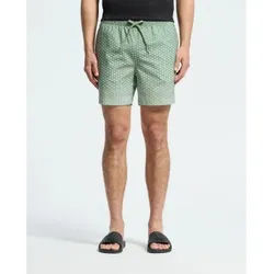 Psycho Bunny für Herren. B6W619F200 Badeanzug mit All-Over-Print Bendigo grün (L), Strandbekleidung, Polyester