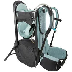 Thule Rückentrage , Schwarz, Pastellblau , Textil , 35x31x73 cm , unisex , UV 50+ , Sonnendach, Fußstütze , Baby On Tour, Babytragen & Tragetücher