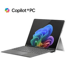 MICROSOFT Surface Pro, Copilot+ PC, 11. Edition, OLED, Convertible, mit 13 Zoll Display, Qualcomm Snapdragon X Elite, 16 GB RAM, 1 TB SSD, AdrenoTM Onboard Graphics, Platin, Windows 11 Home (64 Bit)