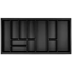 SO-TECH® Besteckeinsatz ORGA-BOX Junker Slim lavagrau mit Perlstruktur, 925 x 476 mm im 100er Schrank im SO SLIM Schubladensystem grau 92.5 cm x 5.2 cm x 47.6 cm