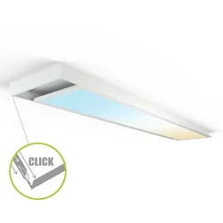 LED Panel Aufbaurahmen Click 150x30cm weiß Aufputz Montagerahmen