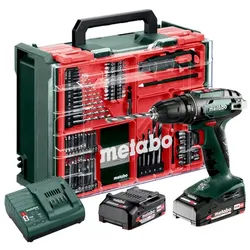 METABO Akku-Bohrschrauber »BS 18«, 2 x 2 Ah Akku, 1600 U/min - gruen
