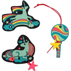 DerDieDas Schulzubehör Wechselbuttons 3er Set Rainbow Star