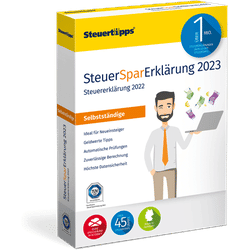SteuerSparErklärung Selbstständige 2023 (für Steuerjahr 2022)