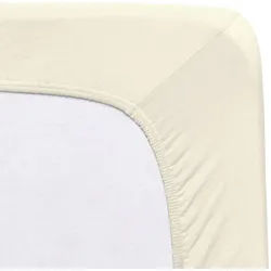 Florella Spannleintuch , Alabasterfarben , Textil , 90-100x200-220 cm , Oeko-Tex® Standard 100, Oeko-Tex® Made IN Green , Rundumgummi, bügelfrei, für Wasserbetten geeignet, rutschfest auf der Matratze, Spezialgummi für unermüdliche Elastizität, weich und anschmiegsam, formstabil und langlebig, perfekter Sitz, spielend leicht zu überziehen, besonders dehnbar, absolut faltenfreier Sitz, allerhöchster Komfort, geeignet für Boxspringbetten , Heimtextilien, Bettwäsche & Leintücher, Leintücher, Spannleintücher