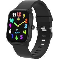 Kinder Smartwatch Schwarz: Bluetooth Telefonie, Herzfrequenz-Sensor – Ein sicherer Begleiter für Anrufe, Fitness & Spass am Handgelenk