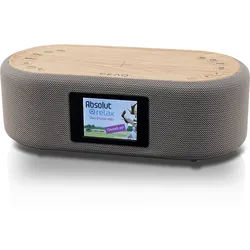 PEAQ PCR 120BT-W-1 Radiowecker, FM, DAB+, Bluetooth, Hellgrau