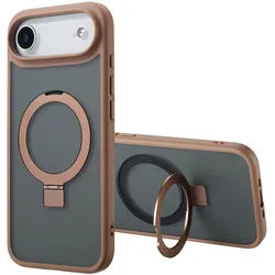 iPhone Hülle MagSafe - Kunststoff - Accezz Hard Case/Backcover - Handyhülle Braun - Shockproof/Stoßfest