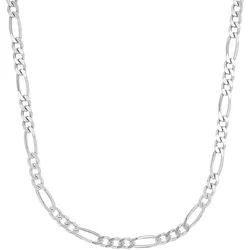 Kette ohne Anhänger AMOR, silberfarben, Halsketten, Herren, Silber 925 (Sterlingsilber), L: 50 B: 4,3mm, B:4,3mm